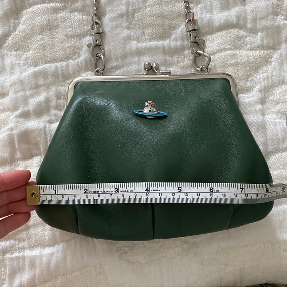 Vivienne Westwood Green Leather Crossbody - Picture 6 of 14